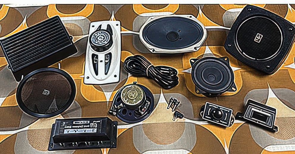 Onderdelen: oldtimer luidsprekers en radio onderdelen