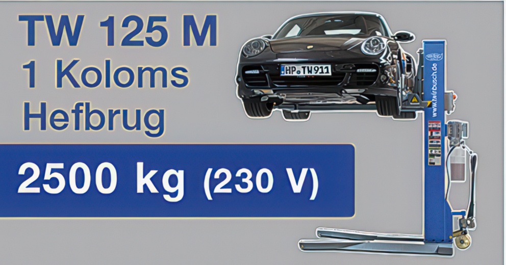 Nieuwe 1 koloms Hefbrug Verrijdbaar draagt 2500kg 220v