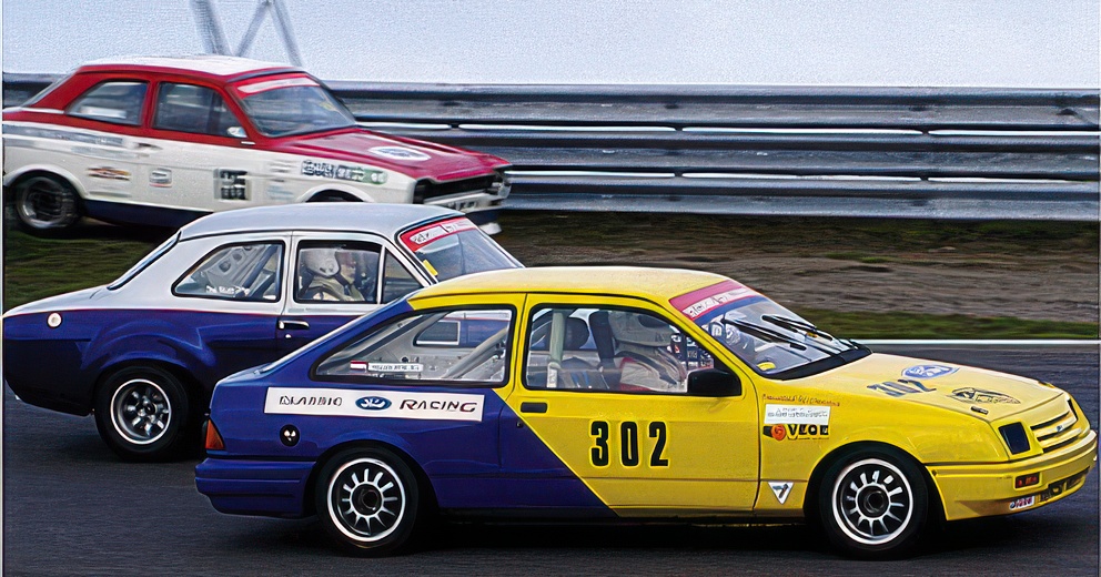 Autosport-inzet van klassieke Fords