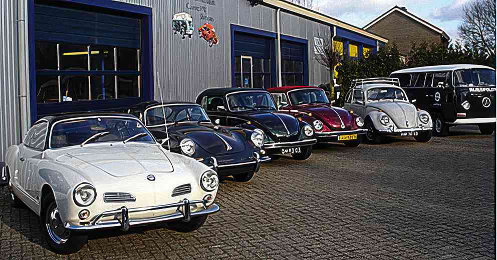 Onderdelen: Restauratie van VW en Porsche. Bekleding, cabriokappen. Revisie motoren. Doe-het-zelf werkplaats. Onderdelen nieuw en gebruikt