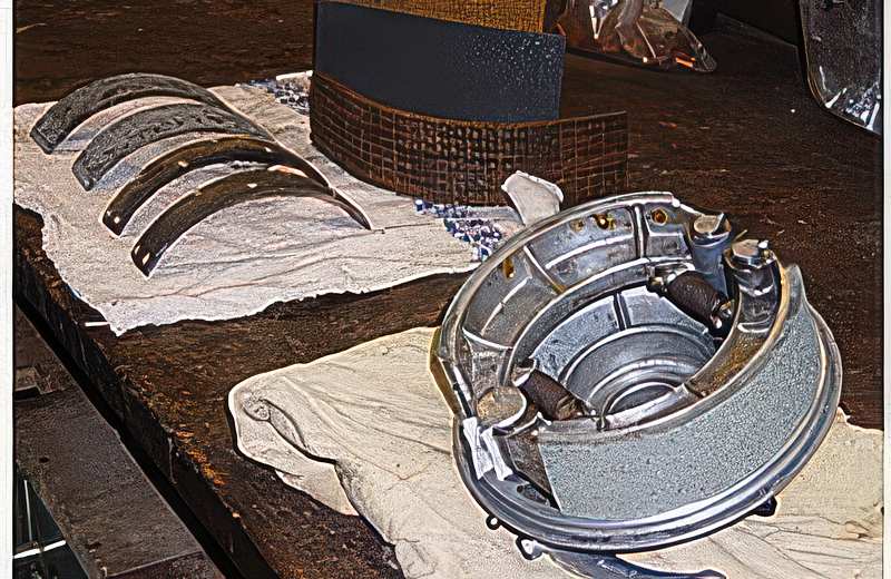vulkaniseren (bekleden) van remschoenen remsegmenten