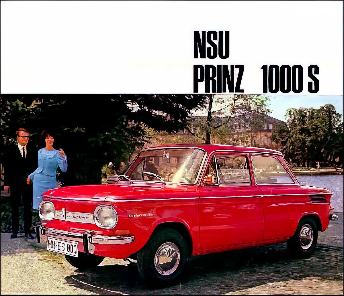 De NSU Typ 67 viercilindermodellen. Van Prinz 1000 tot 1000C