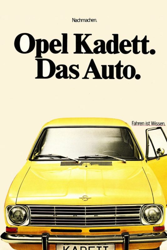 Opel B Kadett advertentie