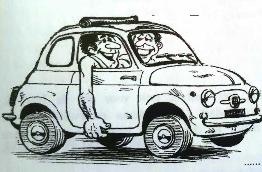 Fiat 500 tekening