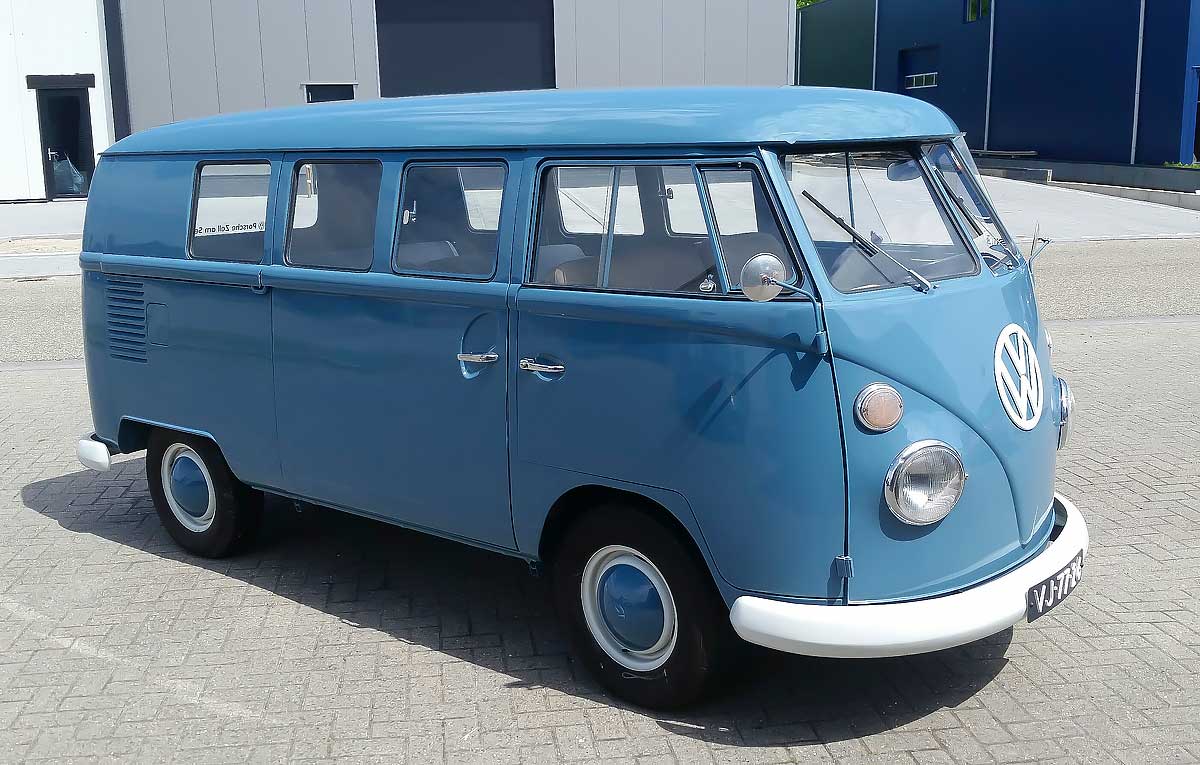 Volkswagen T1 Bus uit 1966. Het ‘blauwe petje’ van Mark. 