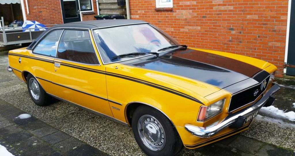 Opel Rekord Sprint Coupé uit 1973 van Klaas. Een parel op de weg.