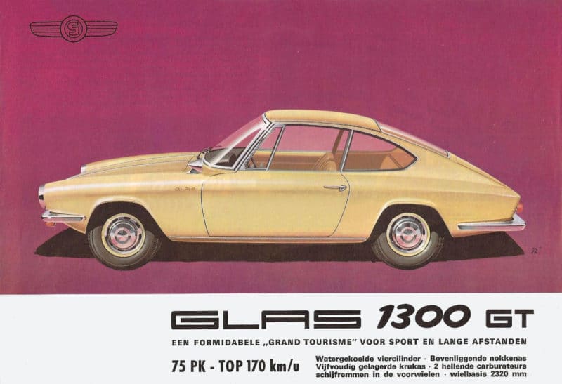 Glas 1300 GT. Een beeldschone sportwagen is al zestig jaar onder ons