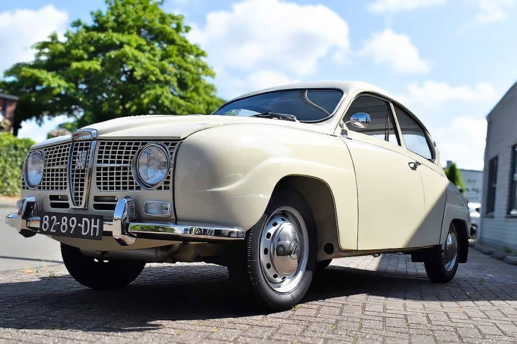 Saab 96 (1967). gestroomlijnde schoonheid voor peter.