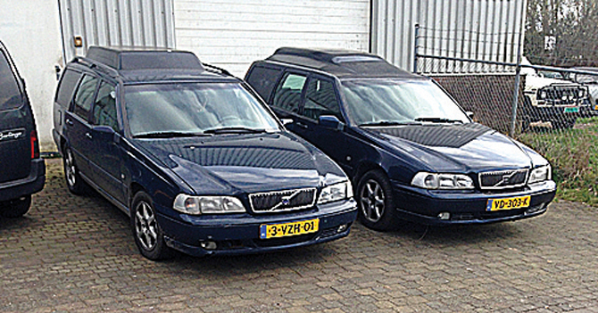 Volvo V70 o 850 placa de conversión gris