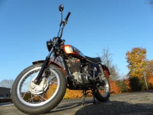 Een duc 450 Scrambler: schoenlpper blijf bij je leest