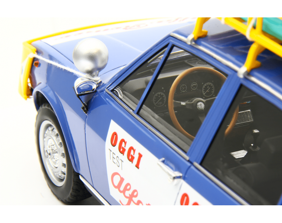 Alfa Romeo Alfetta 'Capo Nord Capo Sud'. Eerbetoon in de schaal 1:18 in aantocht
