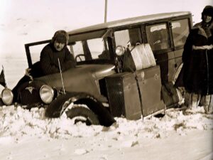 Clärenore Stinnes en haar Adler Standard 6