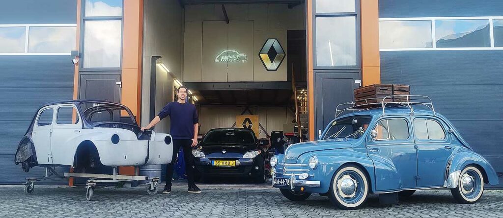 Renault 4CV (1956). Il vero fascino delle auto d'epoca per Mark e Nathanja