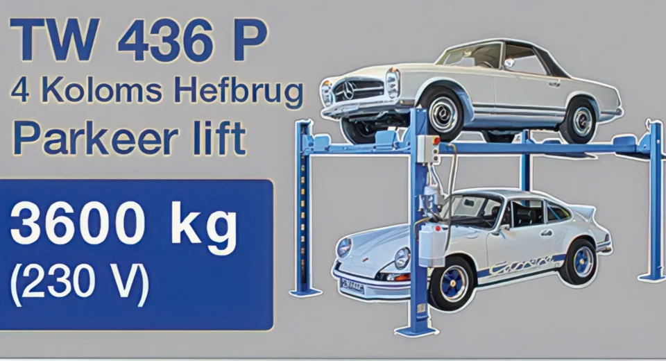 Nieuwe 4 Koloms Parkeer Hefbrug Verrijdbaar 3.6Ton 220v