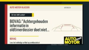 BOVAG: “Achtergehouden informatie in oldtimerdossier doet niet terzake” - Auto Motor Klassiek
