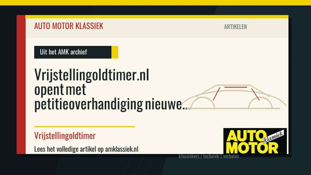 Vrijstellingoldtimer.nl opent met petitieoverhandiging nieuwe deuren in Den Haag - Auto Motor Klassiek