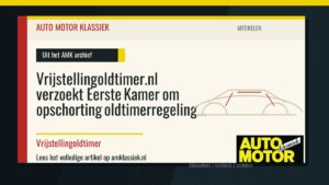 Vrijstellingoldtimer.nl verzoekt Eerste Kamer om opschorting oldtimerregeling - Auto Motor Klassiek