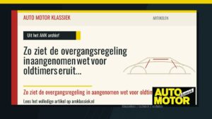 Zo ziet de overgangsregeling in aangenomen wet voor oldtimers eruit - Auto Motor Klassiek