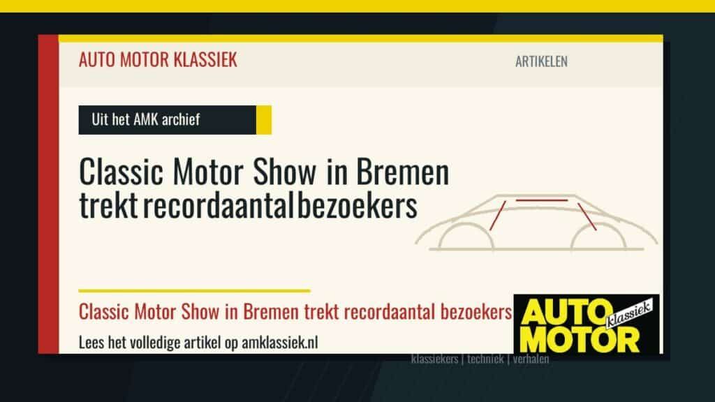 Classic Motor Show in Bremen trekt recordaantal bezoekers - Auto Motor Klassiek