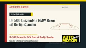 De 500 Duizendste BMW Boxer uit Berlijn Spandau - Auto Motor Klassiek