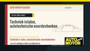 Techniek in talen, autotechnische woordenboeken - Auto Motor Klassiek