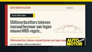 Oldtimerbezitters tekenen massaal bezwaar aan tegen nieuwe MRB-regels - Auto Motor Klassiek