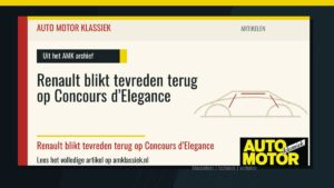 Renault blikt tevreden terug op Concours d’Elegance - Auto Motor Klassiek