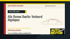 Alfa Romeo Duetto: Verkeerd Afgelopen - Auto Motor Klassiek