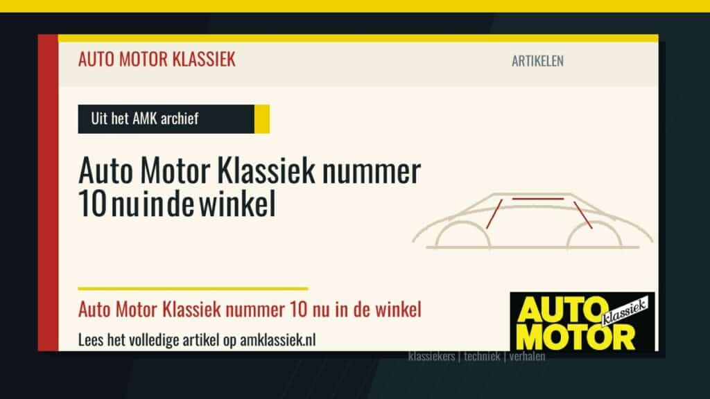 Auto Motor Klassiek nummer 10 nu in de winkel - Auto Motor Klassiek