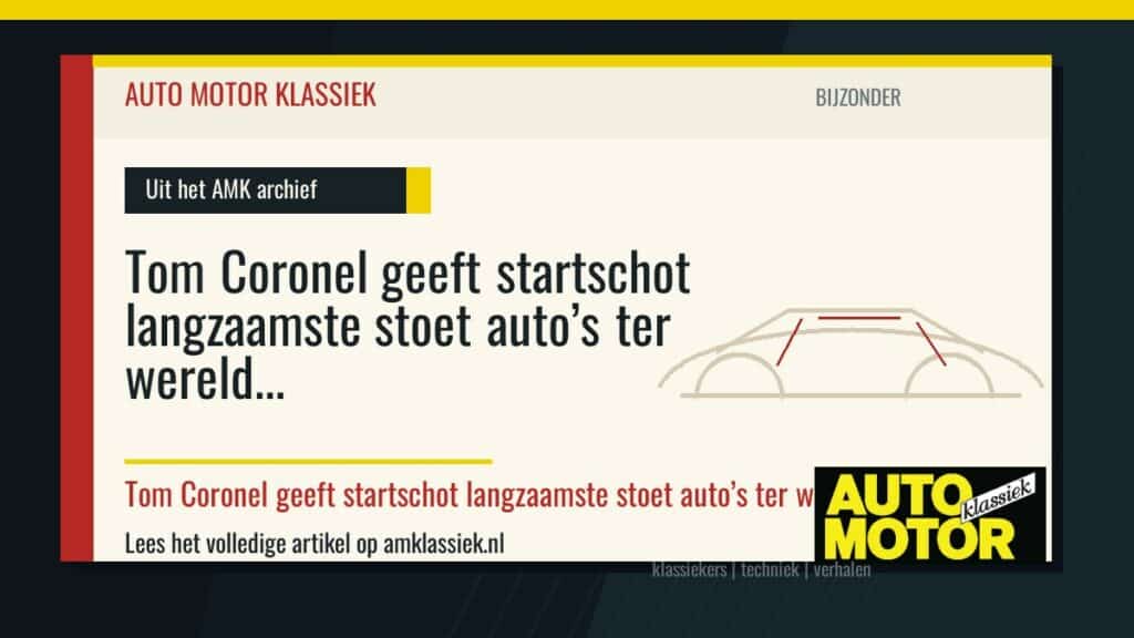 Tom Coronel geeft startschot langzaamste stoet auto’s ter wereld - Auto Motor Klassiek