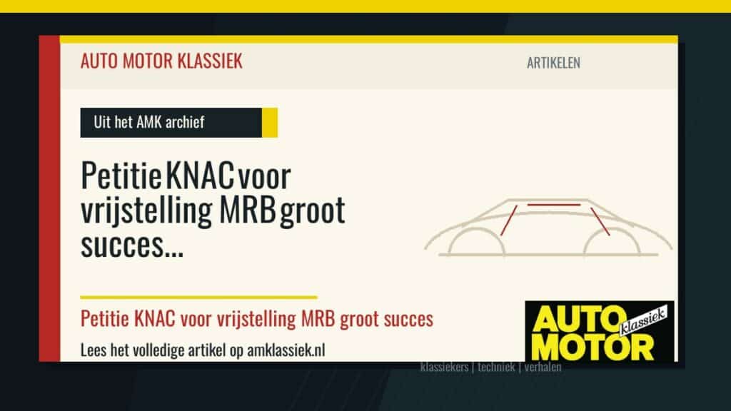 Petitie KNAC voor vrijstelling MRB groot succes - Auto Motor Klassiek