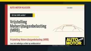 Vrijstelling Motorrijtuigenbelasting (MRB) - Auto Motor Klassiek